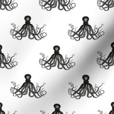 Vintage Octopus | Black and White |