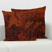 Red Orange abstract hand drawn sketch pattern 