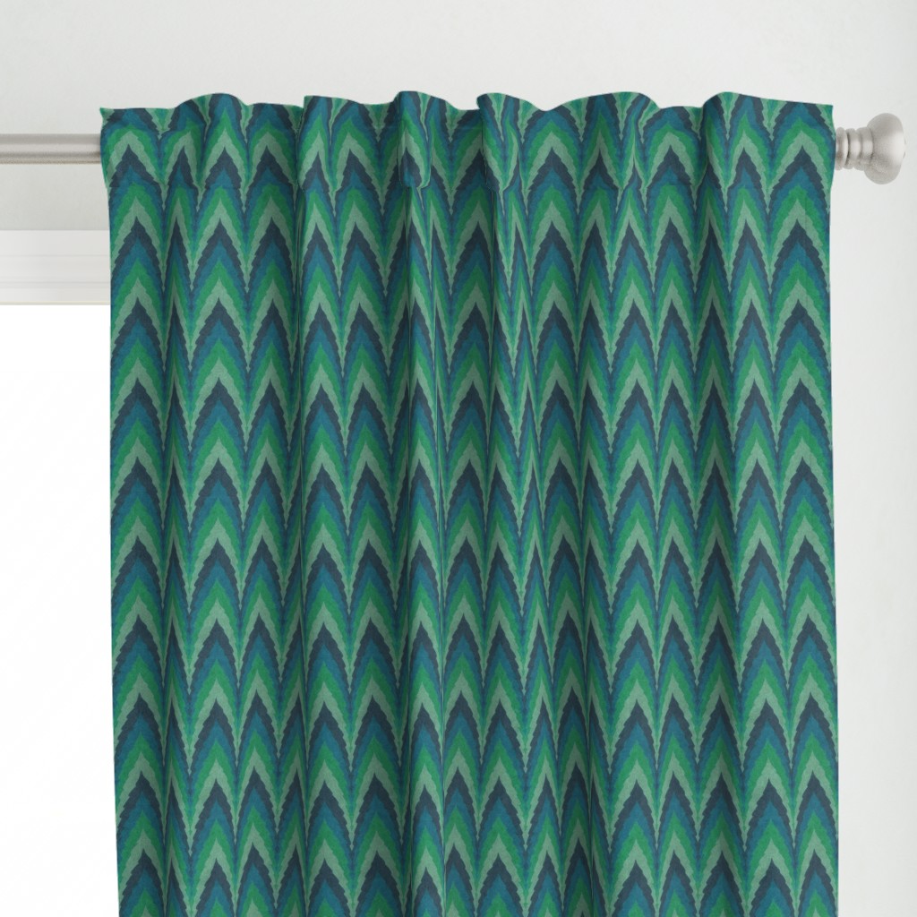 emerald forest zigzag stripes