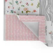 Deer Cheater Quilt Wholecloth – You Are So Loved – Gray Blush Peach Fawn Baby Girl Patchwork 1A 