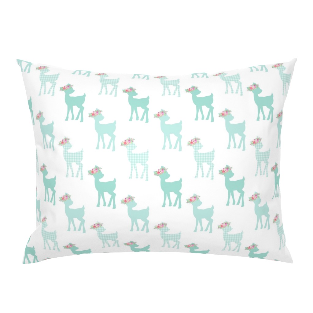 Crystal Mint Fawn – Baby Deer Girls Nursery Bedding