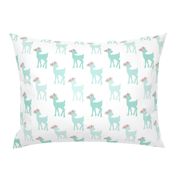 Crystal Mint Fawn – Baby Deer Girls Nursery Bedding