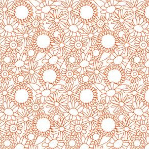 Wobbly floral orange