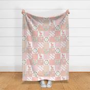 Baby Girl Wholecloth - Little Lady - Peach Patchwork Floral Quilt Top
