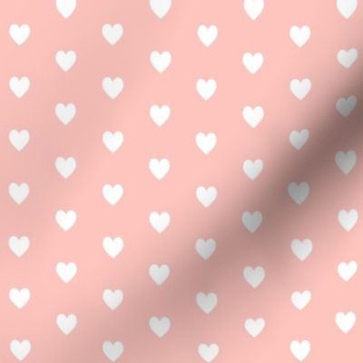 Tiny White Hearts (light peach) – Baby Girl Nursery