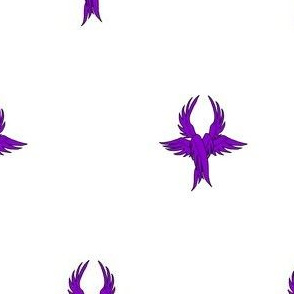 Argent, seraph's wings purpure