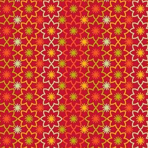 Flower star red