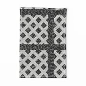 Cerused Wood  Square Diagonal Weave Black White