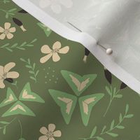 Shamrock Floral Ditsy / Olive