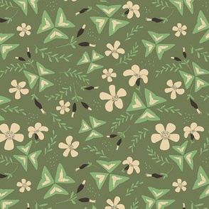 Shamrock Floral Ditsy / Olive