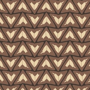 Triangular Leaves Geometric / Brown