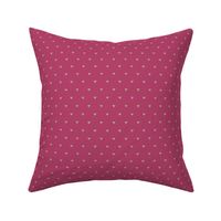 Triangular Leaves Polka / Dark Pink