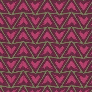 Triangular Leaves Geometric / Purple