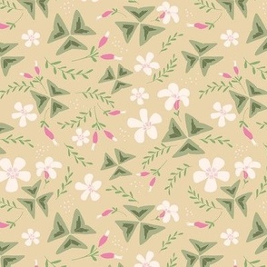 Oxalis Triangularis Fabric, Wallpaper and Home Decor | Spoonflower