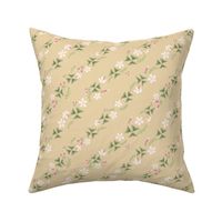 Purple Shamrock Floral Diagonal / Beige