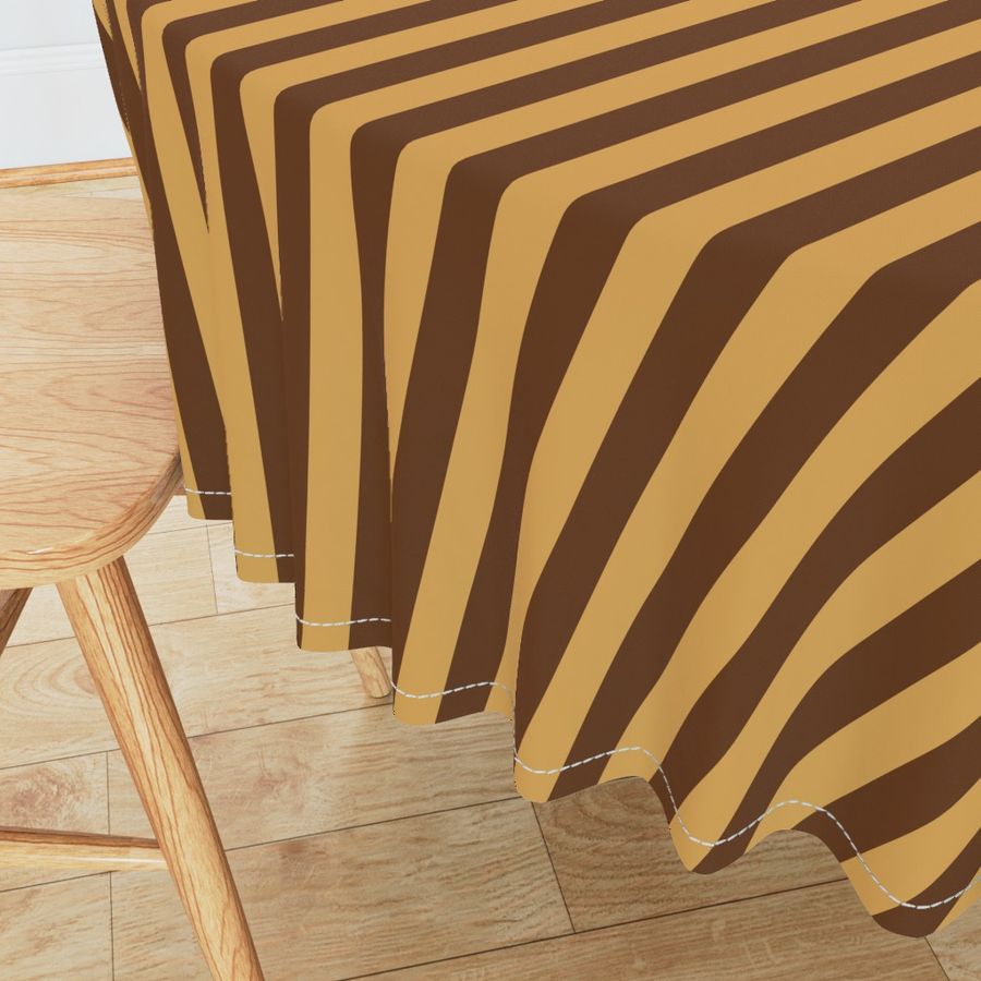 JP22 - Wide Brown and Golden Tan Basic Stripe