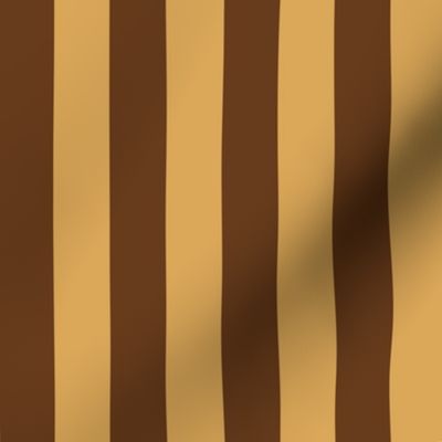JP22 - Wide Brown and Golden Tan Basic Stripe