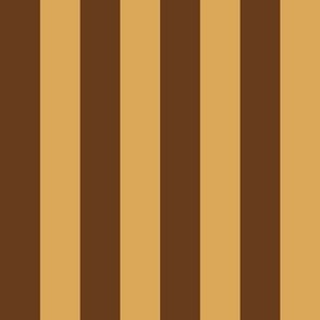 JP22 - Wide Brown and Golden Tan Basic Stripe