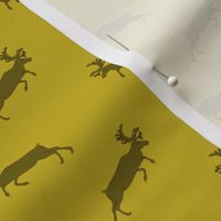 Small- Reindeer on mustard