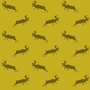 Small- Reindeer on mustard