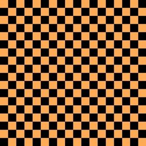 Checkerboard Black Orange