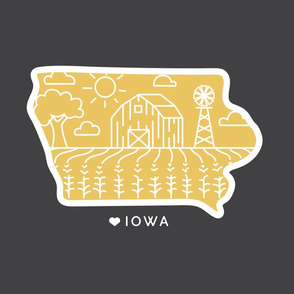 Iowa Lovey Panel 18" x 18" | U of I | Iowa | Hawkeyes