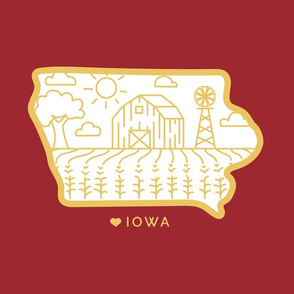 Iowa Lovey Panel 18" x 18" | ISU | Iowa State