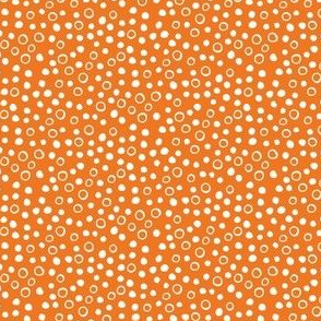 Snow bubbles - Arctic Collection - white on orange