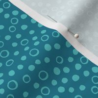 Snow bubbles - Arctic Collection - aqua on teal