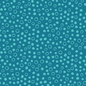 Snow bubbles - Arctic Collection - aqua on teal