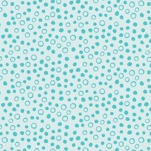 Snow bubbles - Arctic Collection - aqua blue on dove grey