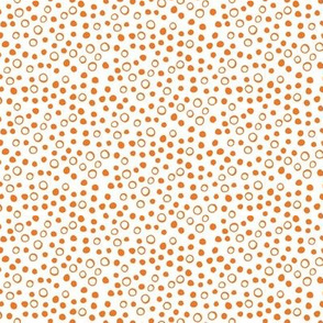 Snow bubbles - Arctic Collection - orange on white