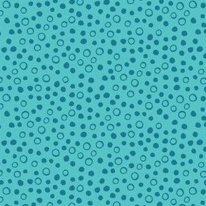 Snow bubbles - Arctic Collection - teal on aqua blue