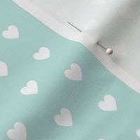 Tiny White Hearts (crystal blue) – Baby Girl Nursery