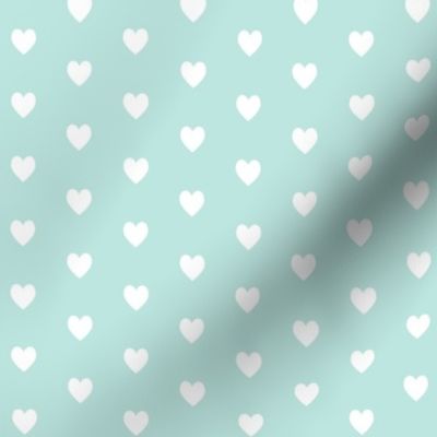 Tiny White Hearts (crystal blue) – Baby Girl Nursery
