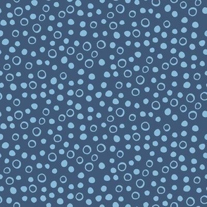 Snow bubbles - Arctic Collection - pale blue on french navy