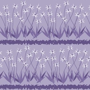 Dances With Breeze: Violet Purple Floral Stripe