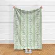 Wallflower Arabesque: Mossy Green Floral Stripe 