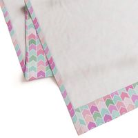 Mint Plaid Chevron Arrows - Blue, Lavender, Purple, Blush Pattern