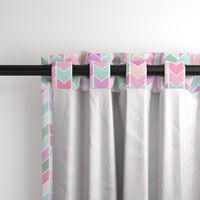 Mint Plaid Chevron Arrows - Blue, Lavender, Purple, Blush Pattern