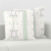 Wallflower Arabesque: Violet Purple Floral Stripe