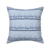 Dances With Breeze: Chambray Blue Floral Stripe