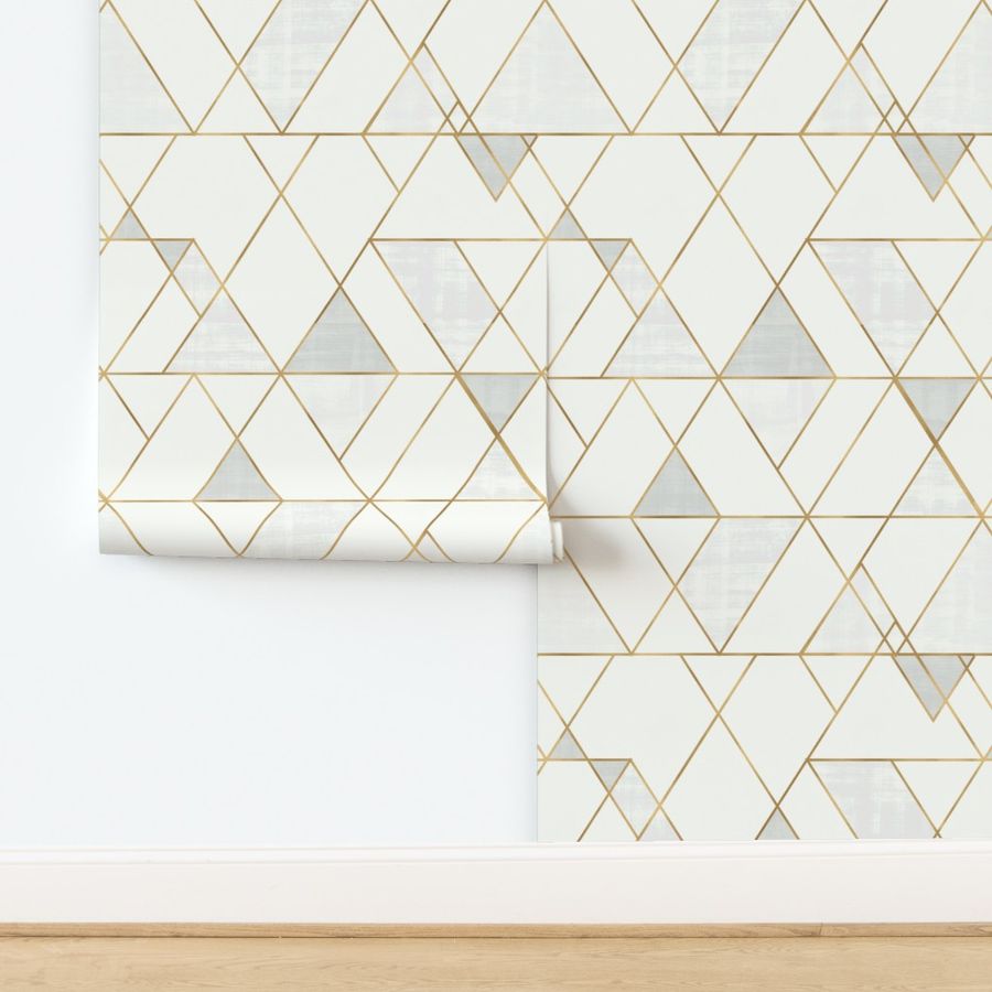 Mod Triangles cream gold