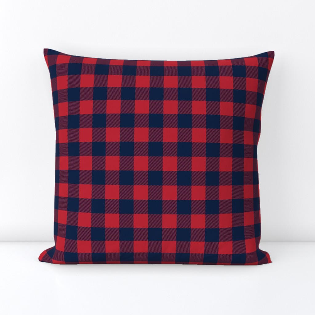 1" scale - navy and red plaid - firefighter coordinte 