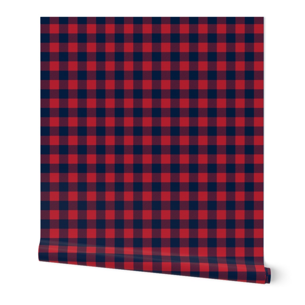 1" scale - navy and red plaid - firefighter coordinte 