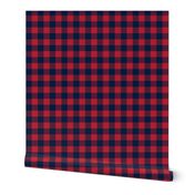 1" scale - navy and red plaid - firefighter coordinte 