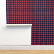 1" scale - navy and red plaid - firefighter coordinte 