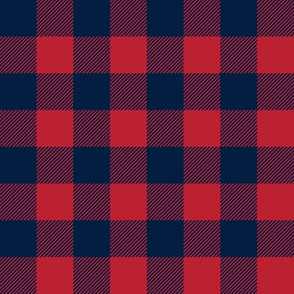 1" scale - navy and red plaid - firefighter coordinte 