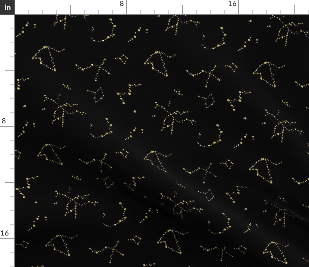 Gold Glitter Constellations