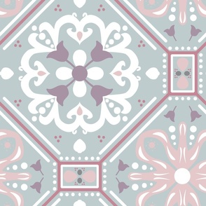 Teal and Pink Morocco Tiles